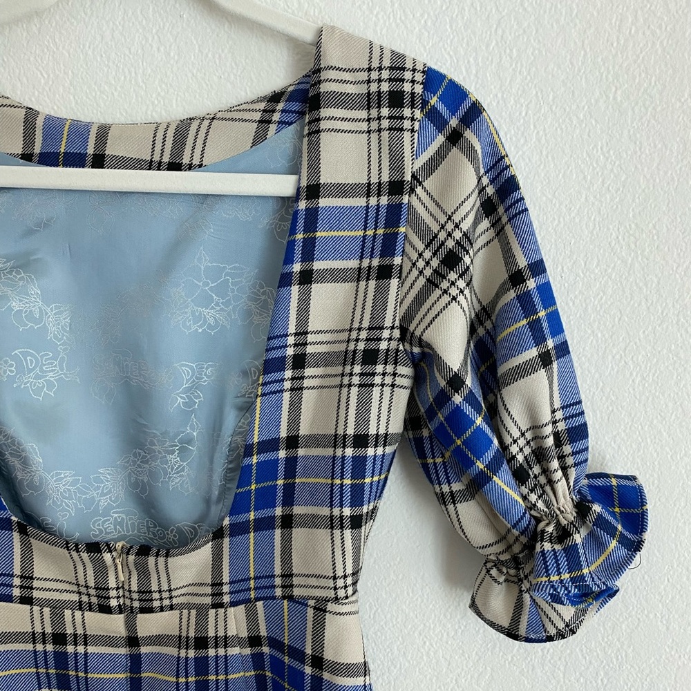 Shrimps Plaid Wool Mini Dress - Picture 6 of 9
